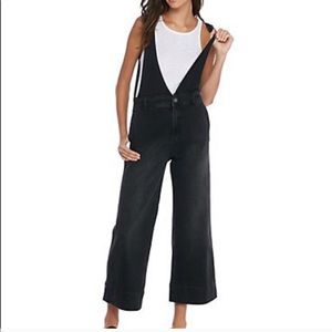 Free People A-Line Wide-Leg Overalls
